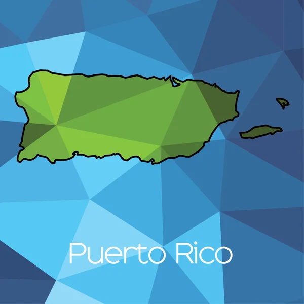 Une Carte Pays Porto Rico — Photo