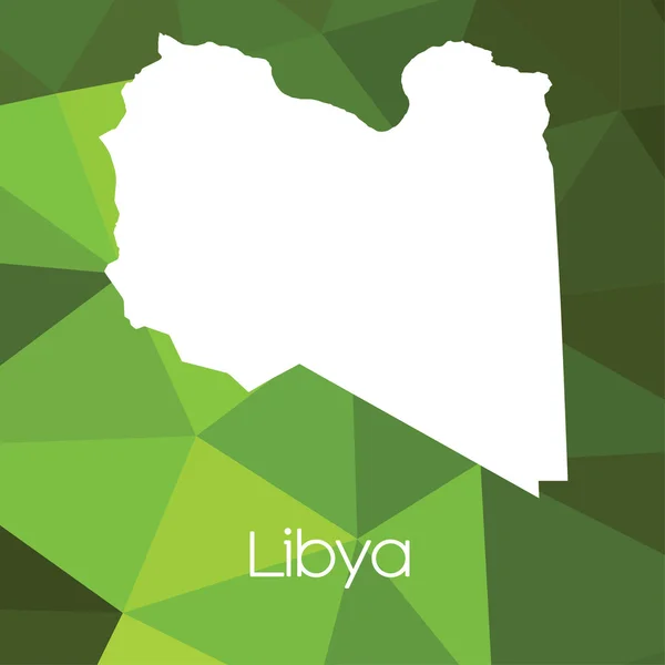 A Map of the country of Libya