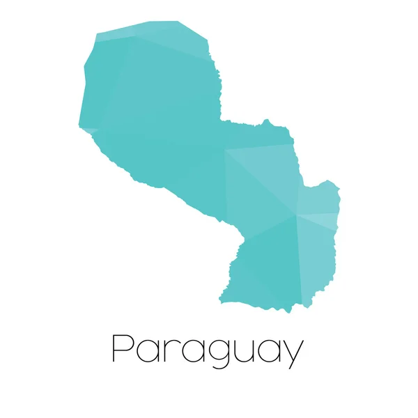 Mapa País Paraguai — Fotografia de Stock