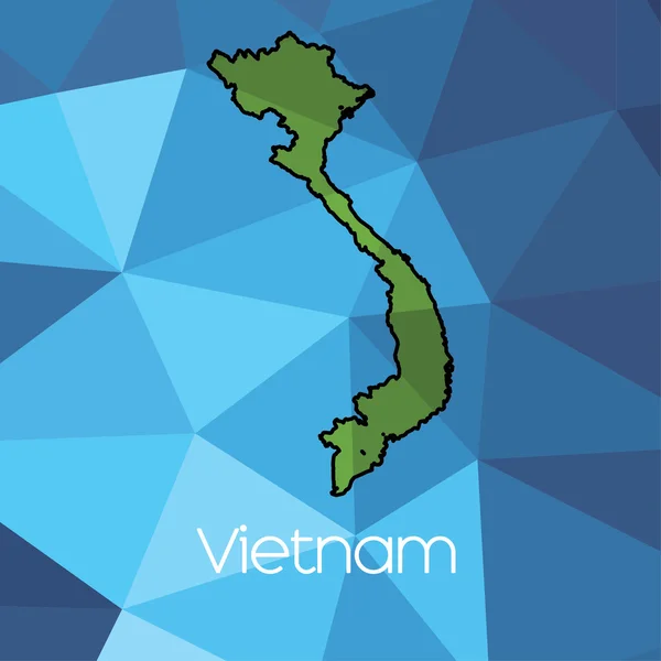 Una Mappa Del Paese Del Vietnam — Foto Stock