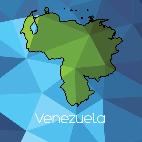 Mapa Del País Venezuela — Foto de Stock