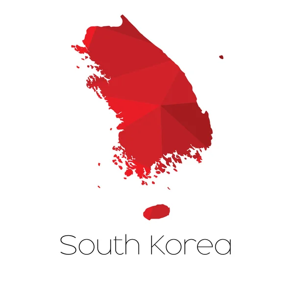 韓国の国の地図 — ストック写真