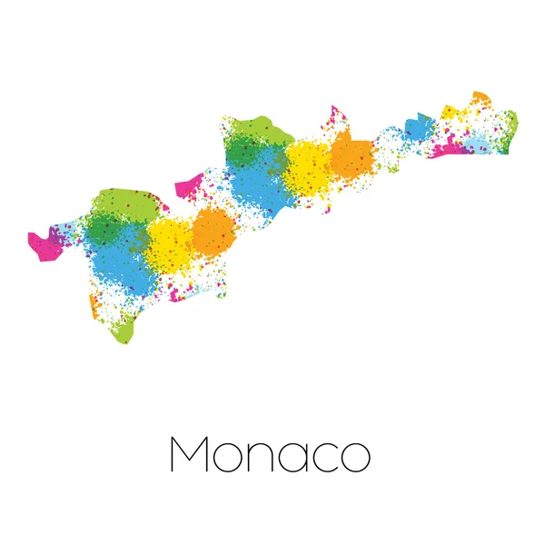 Mapa Del País Mónaco — Foto de Stock