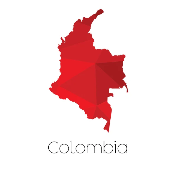 Mapa País Colômbia — Fotografia de Stock