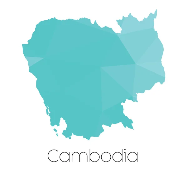 Mapa Del País Camboya — Foto de Stock