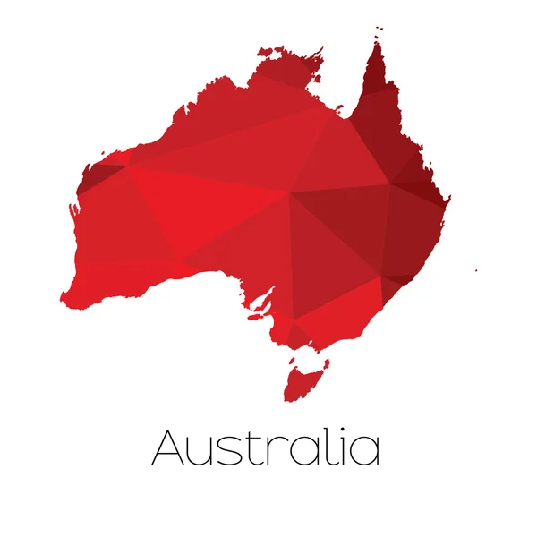 Ausztráliai Ország Térképe — Stock Fotó