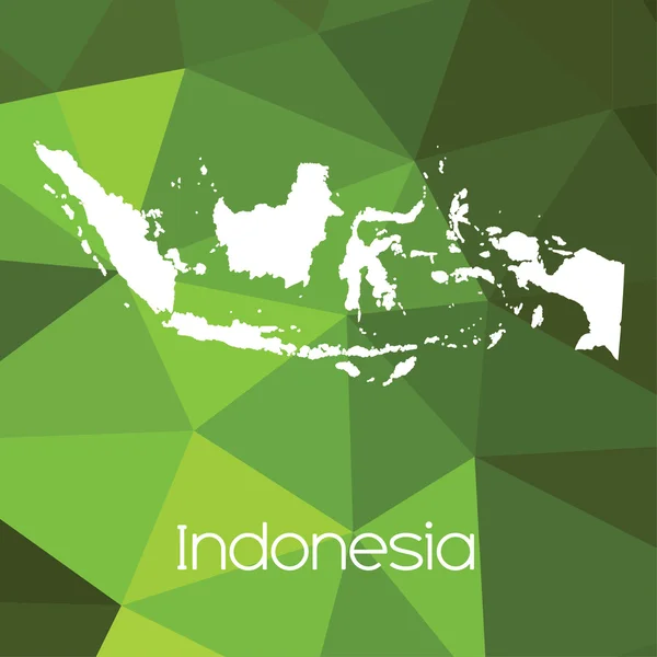 Карта Країні Індонезія — стокове фото