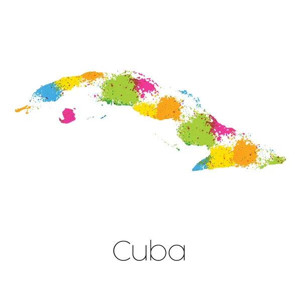 Mapa Del País Cuba — Foto de Stock