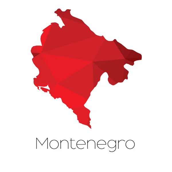Mapa Del País Montenegro — Foto de Stock