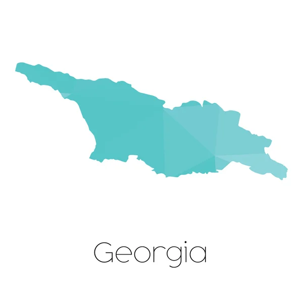 Mapa Del País Georgia —  Fotos de Stock