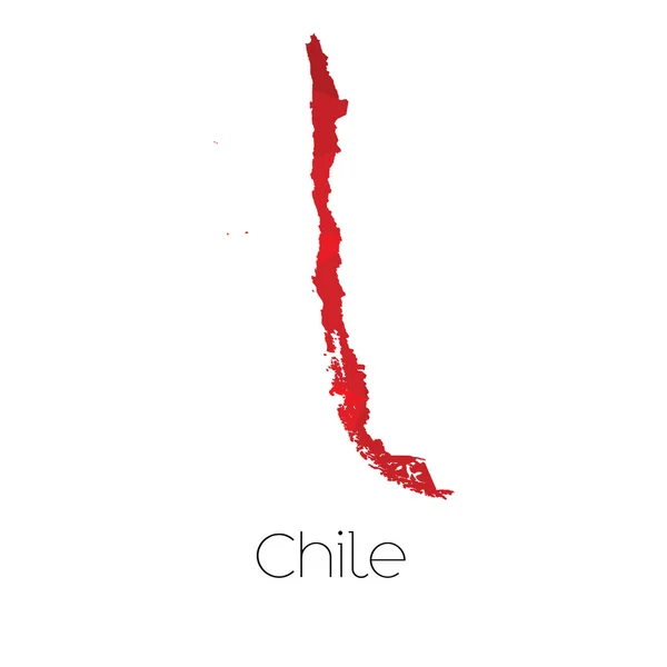 Mapa Del País Chile —  Fotos de Stock