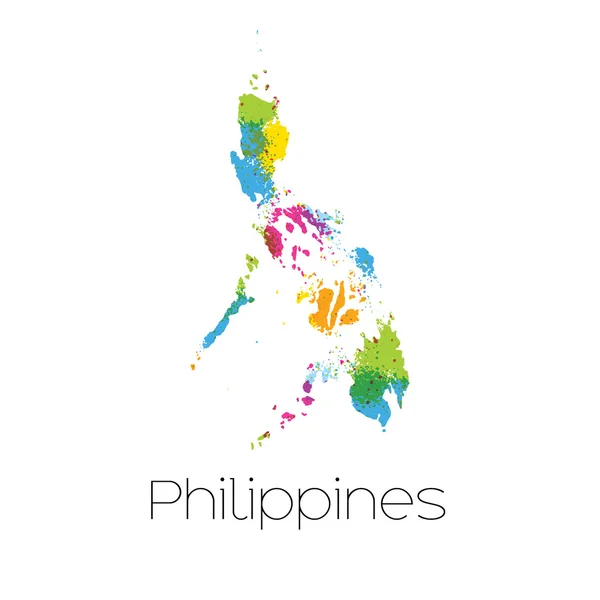 Mapa Del País Filipinas — Foto de Stock