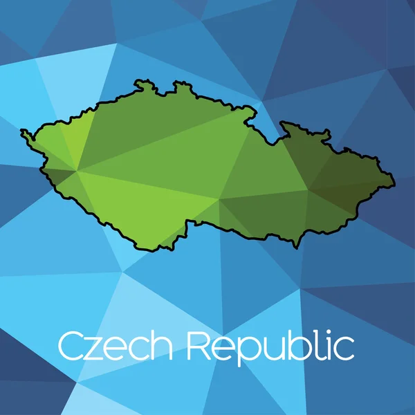Карта Чешской Республики — стоковое фото