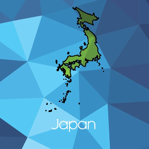 Kaart Van Het Land Van Japan — Stockfoto