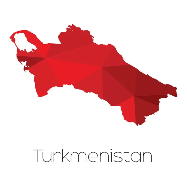 Une Carte Pays Turkménistan — Photo