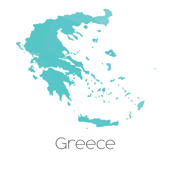 Mapa Del País Grecia — Foto de Stock