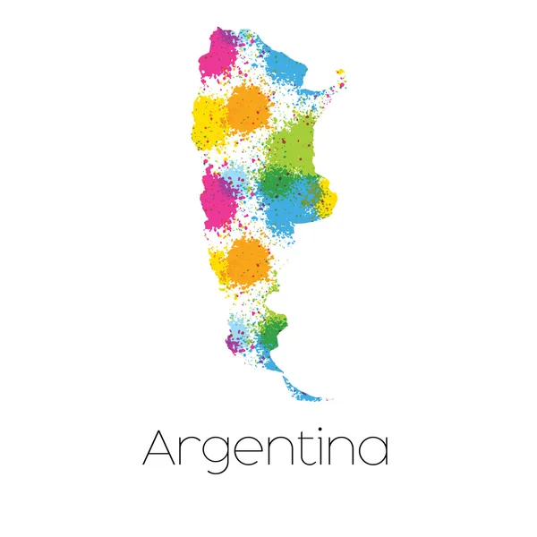 Mapa Del País Argentina —  Fotos de Stock