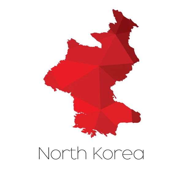 Mapa Del País Corea Del Norte — Foto de Stock