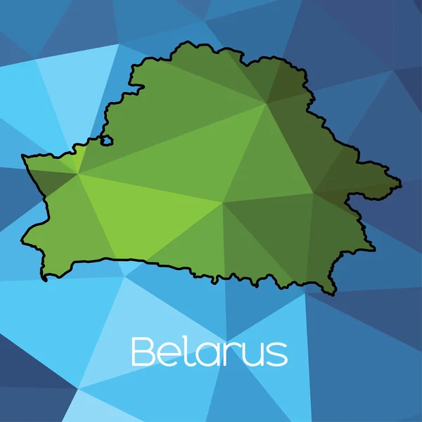 Una Mappa Del Paese Belarus — Foto Stock