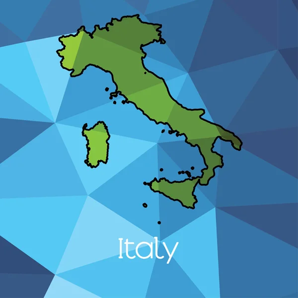 Mapa Del País Italia — Foto de Stock