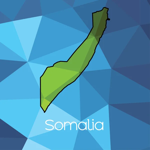 Una Mappa Del Paese Della Somalia — Foto Stock