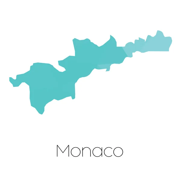 Una Mappa Del Paese Monaco — Foto Stock