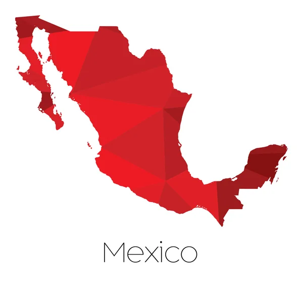 Kaart Van Het Land Van Mexico — Stockfoto