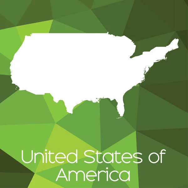 Mapa Kraju Stany Zjednoczone Ameryki — Zdjęcie stockowe
