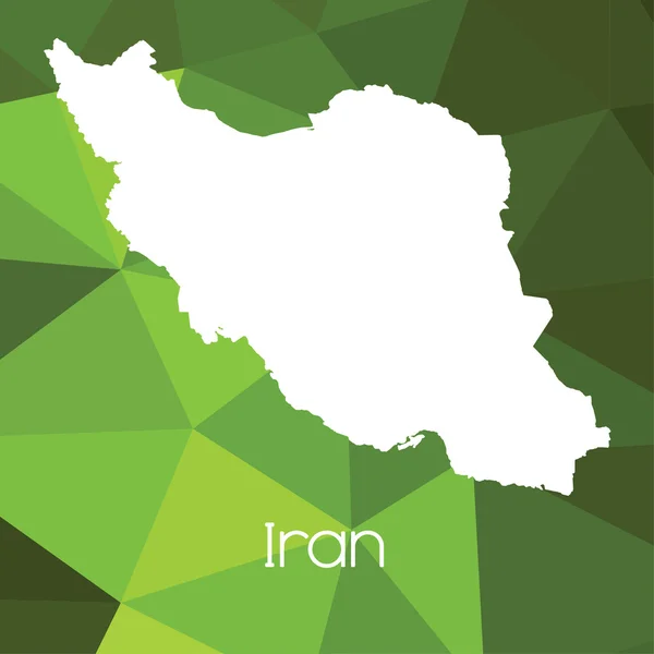 Kaart Van Het Land Van Iran — Stockfoto