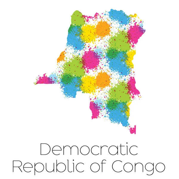 Map Country Democratic Republic Congo — Stock Photo, Image