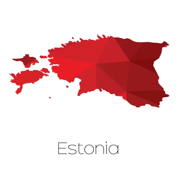 Una Mappa Del Paese Estonia — Foto Stock