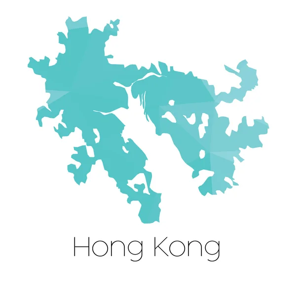 Une Carte Pays Hong Kong — Photo
