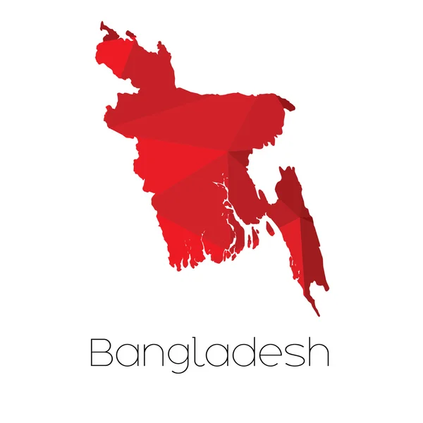 Mapa País Bangladesh — Fotografia de Stock