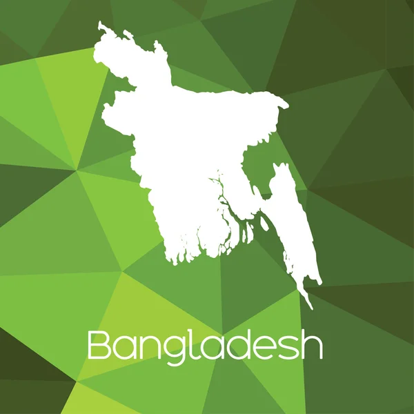 Mapa Del País Bangladesh —  Fotos de Stock