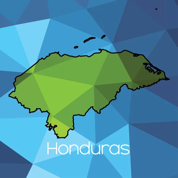 Une Carte Pays Honduras — Photo