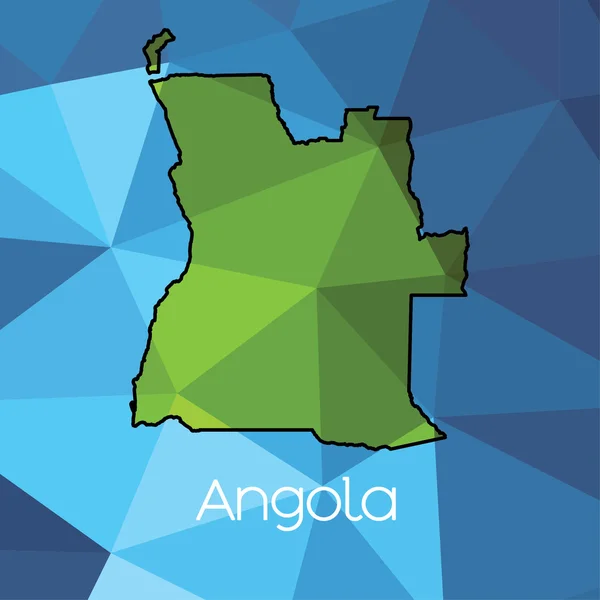 Una Mappa Del Paese Angola — Foto Stock