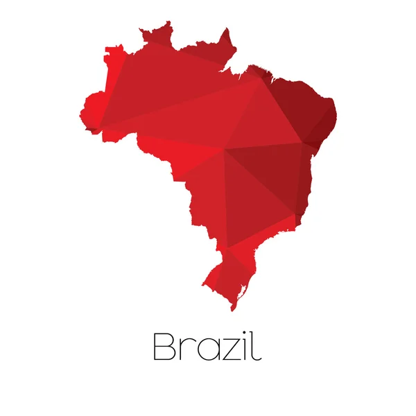 Map Country Brazil — Stock Photo, Image