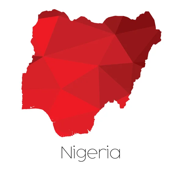 Map Country Nigeria — Stock Photo, Image