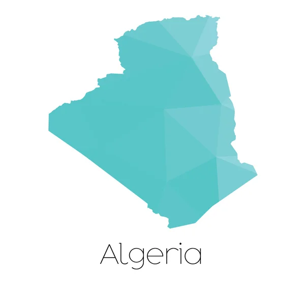 Kaart Van Het Land Van Algerije — Stockfoto
