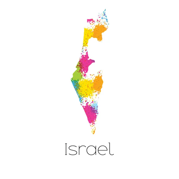 Una Mappa Del Paese Israele — Foto Stock