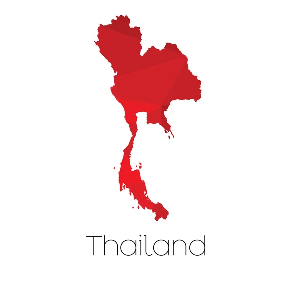 Mapa Del País Tailandia —  Fotos de Stock