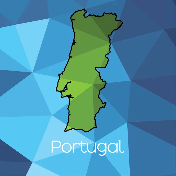 Mapa País Portugal — Fotografia de Stock