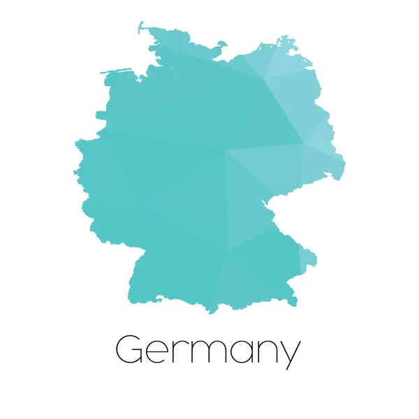 Karta Över Landet Tyskland — Stockfoto