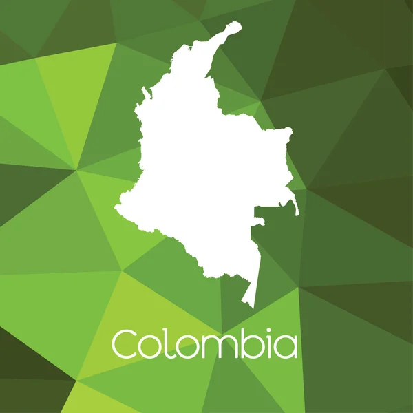Χάρτη Της Χώρας Κολομβία — Φωτογραφία Αρχείου