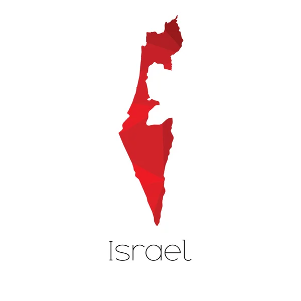 Una Mappa Del Paese Israele — Foto Stock