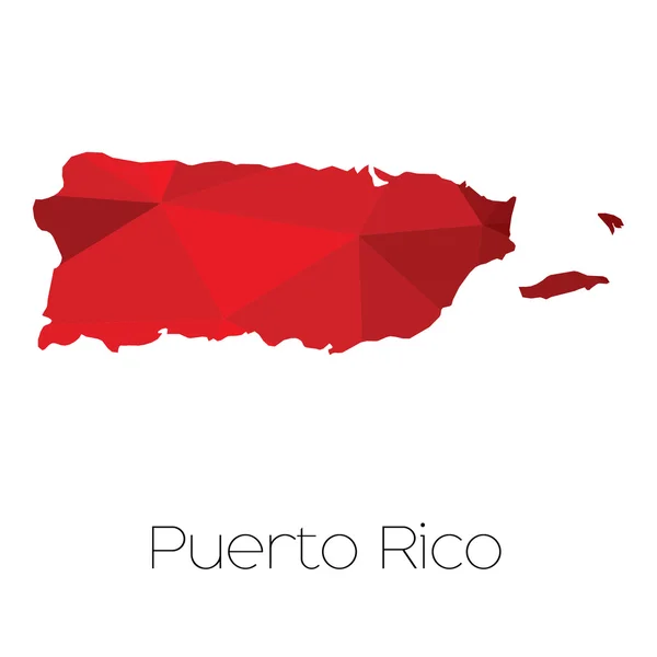 Mapa País Porto Rico — Fotografia de Stock