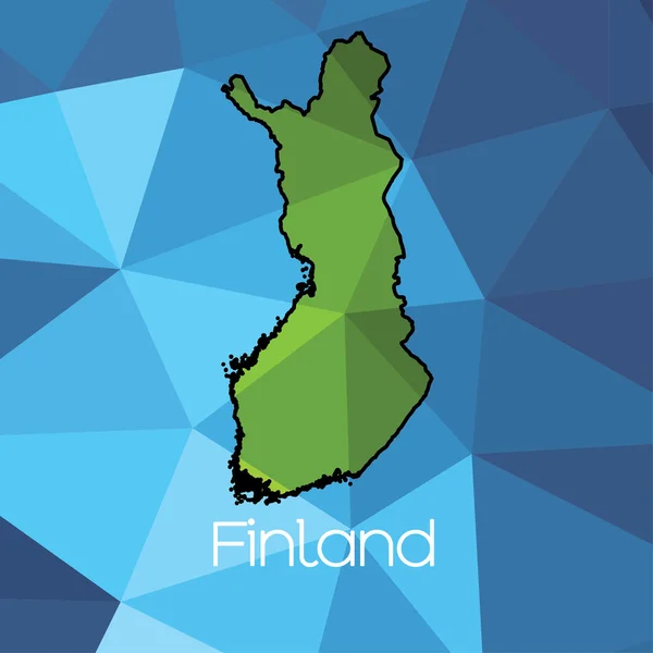 Karta Över Landet Finland — Stockfoto