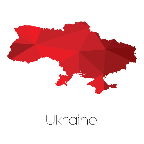 A Map of the country of Ukraine