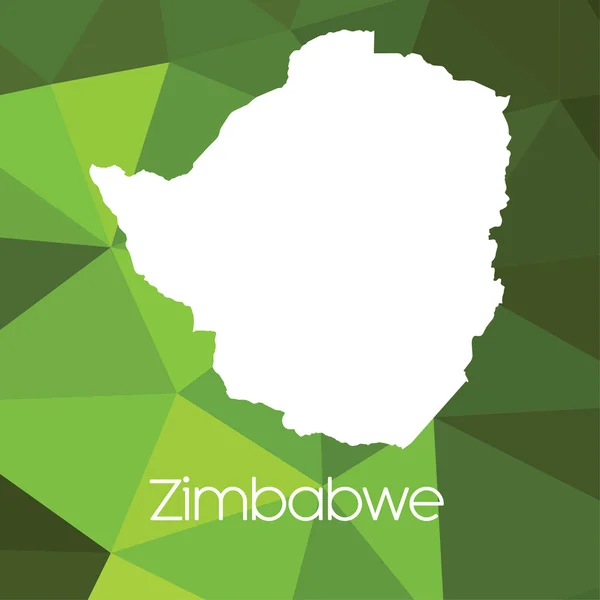 Una Mappa Del Paese Zimbabwe — Foto Stock