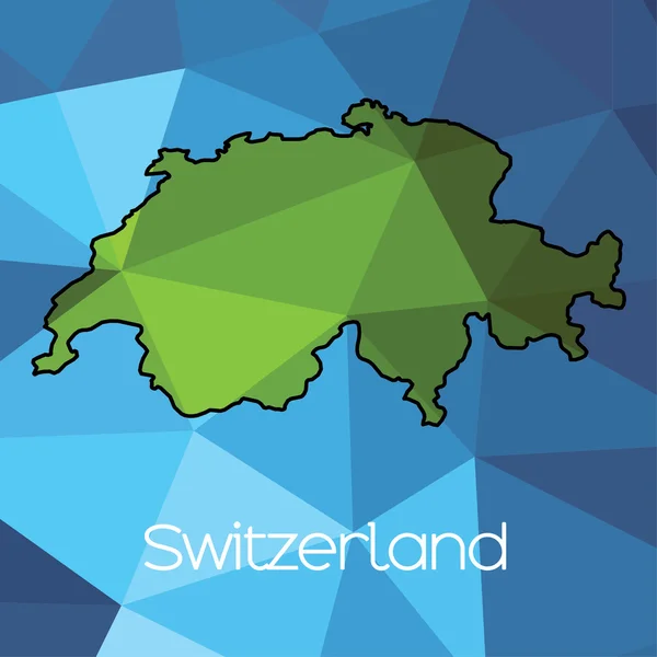 Sviçre Nin Bir Haritası — Stok fotoğraf